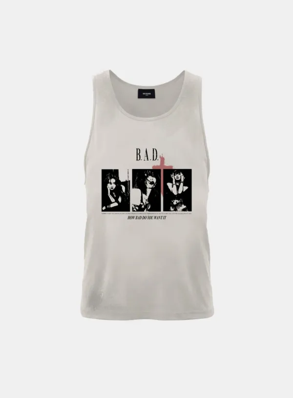 [w-tnk26-032] B.A.D. Trinity Girls Tank - White
