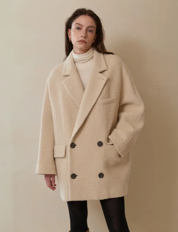 Noel Boucle Halfcoat (Cream)
