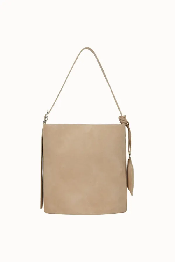 Italian Suede Bucket Bag[LMBESPBA903]-Beige