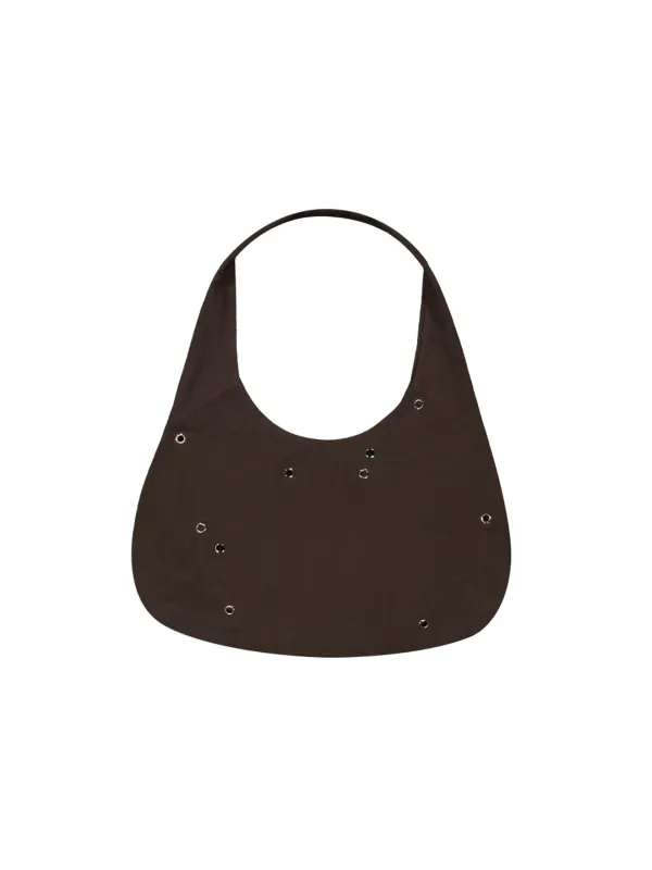 Stud Hobo Bag Brown