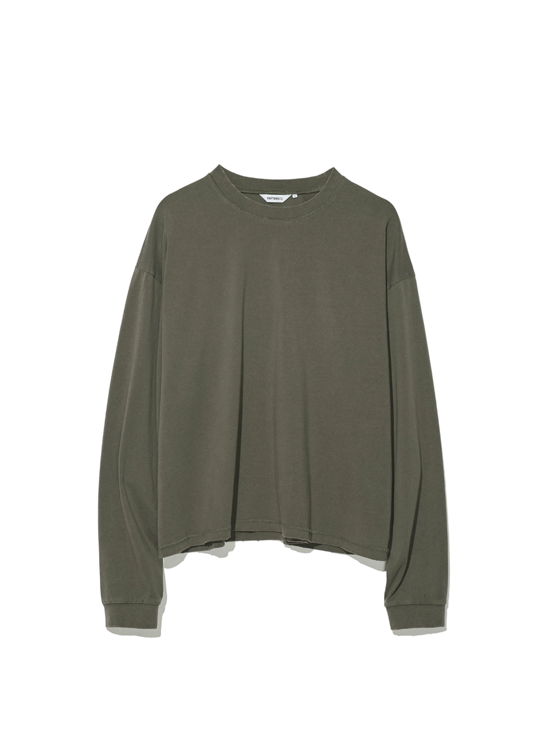 파르티멘토 VTG Washed Crop Long Sleeve_Khaki 상품 이미지 3