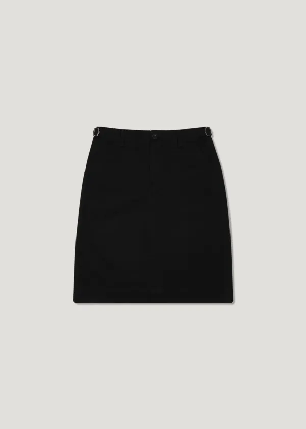 Belted Midi Skirt_Black
