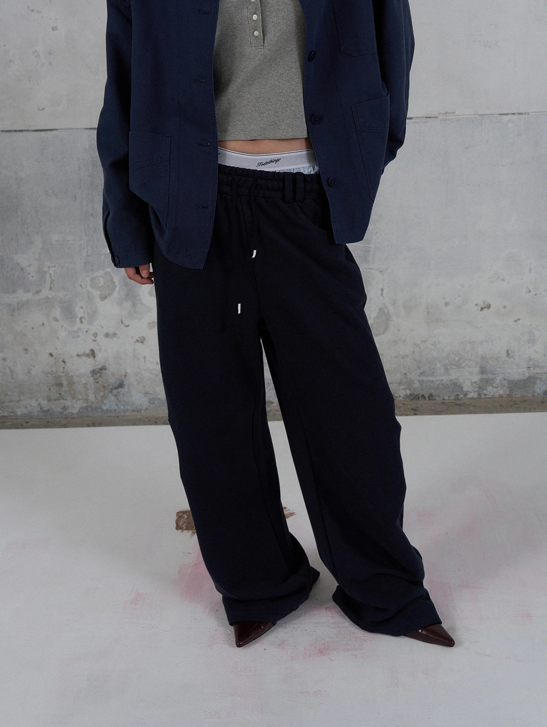 포에토 [4th] Washing day pants - navy 상품 이미지 2