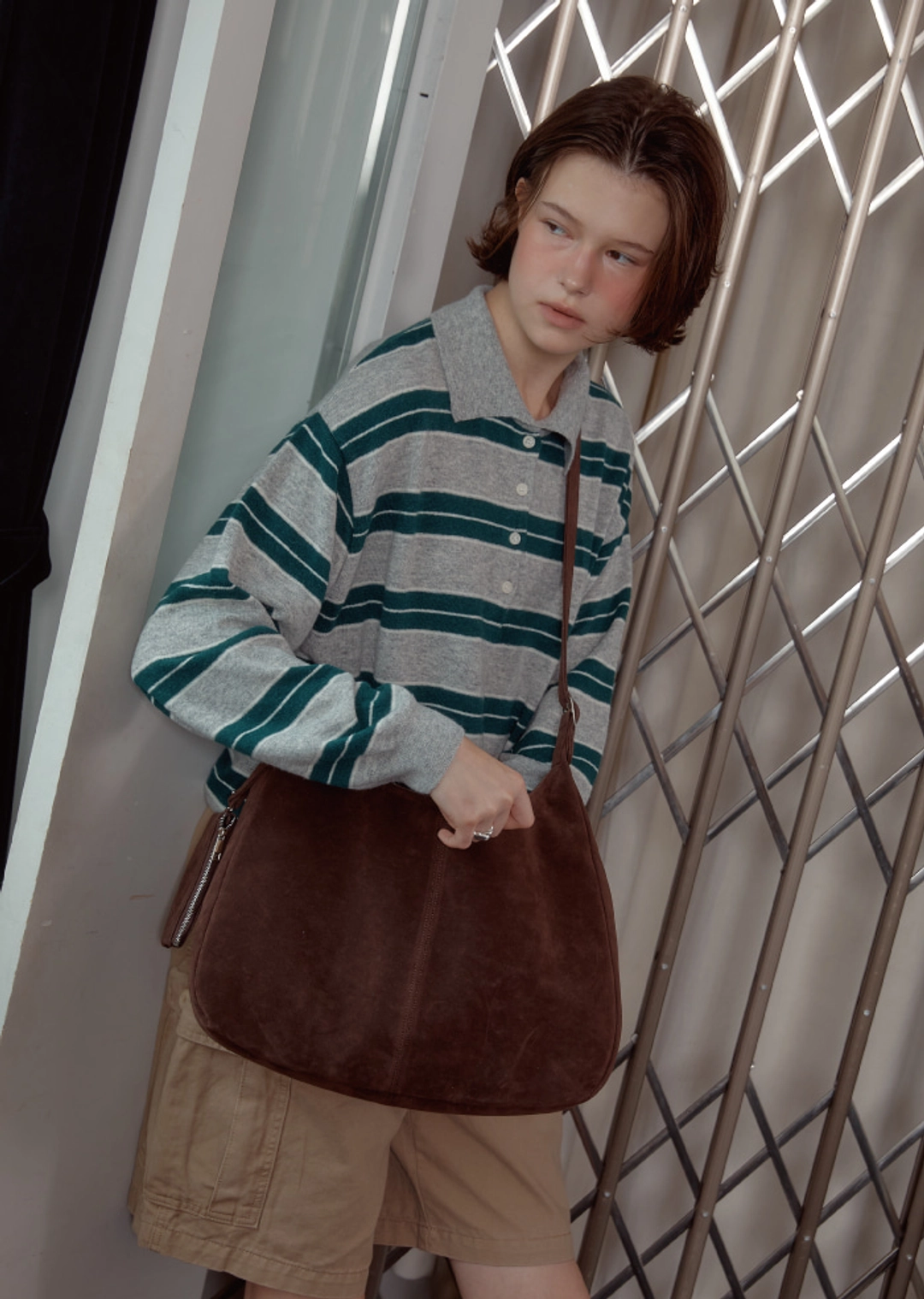 아노에틱 ANC SUEDE HOBO BAG_DARK BROWN 상품 이미지 3