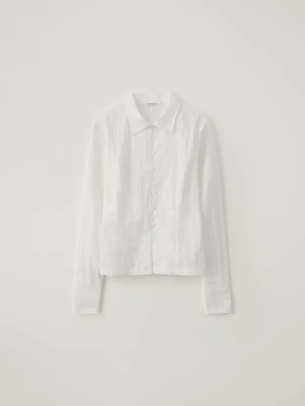 Ordered button shirt (white)