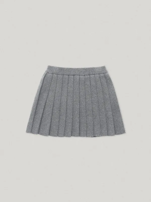Peggy Knit Pleated Skirt Gray (5th)