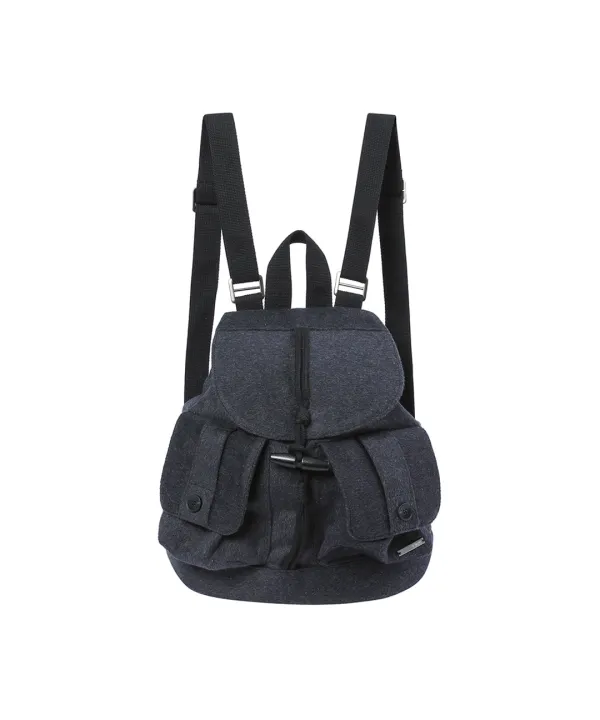 Toggle wool backpack CHARCOAL