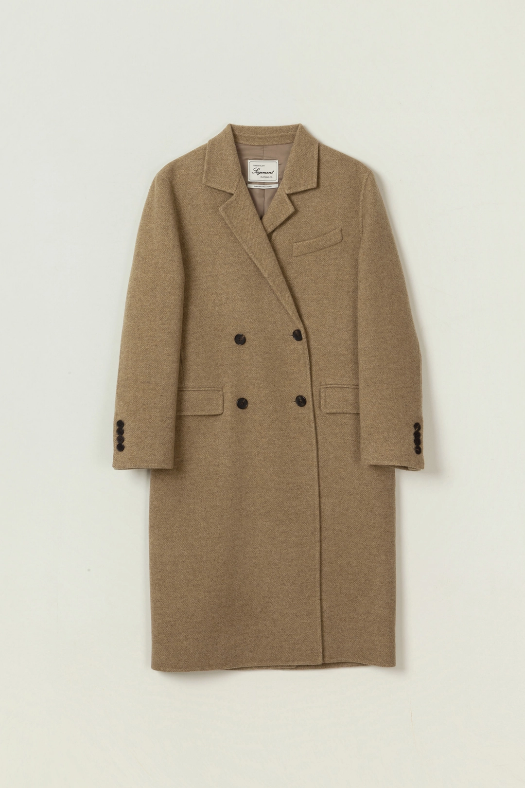 세이지먼트 WOOL TWILL HANDMADE DOUBLE LONG COAT_CAMEL 상품 이미지 3
