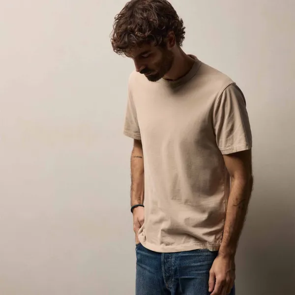 Heavy Luxe Jersey Crew - Stone