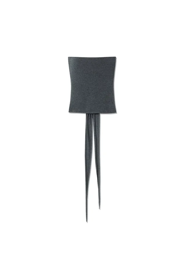 REFINED WRAP TUBE TOP [GREY]