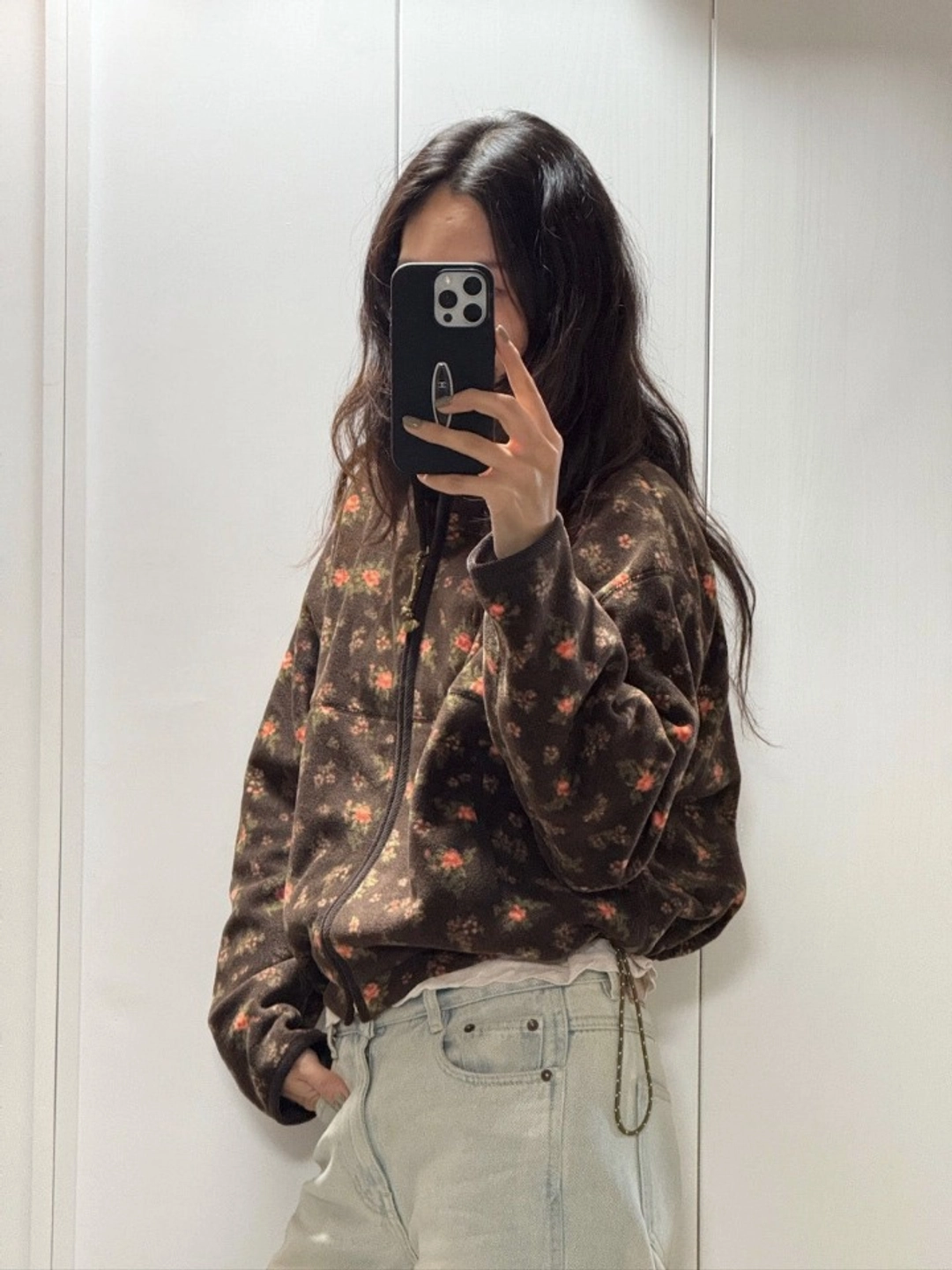 프리터 Soft Fleece Jacket Flower_F254JP08 상품 이미지 1