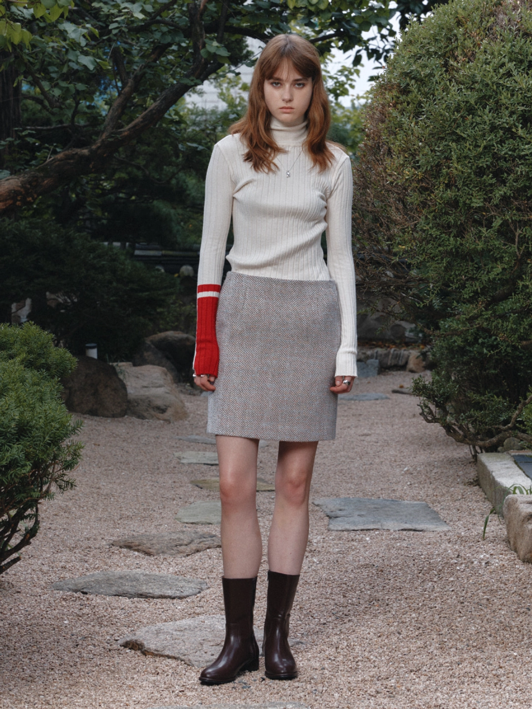 뮤제 [REFURB] MIENNE Tweed Wool Mini Skirt_Beige 상품 이미지 3