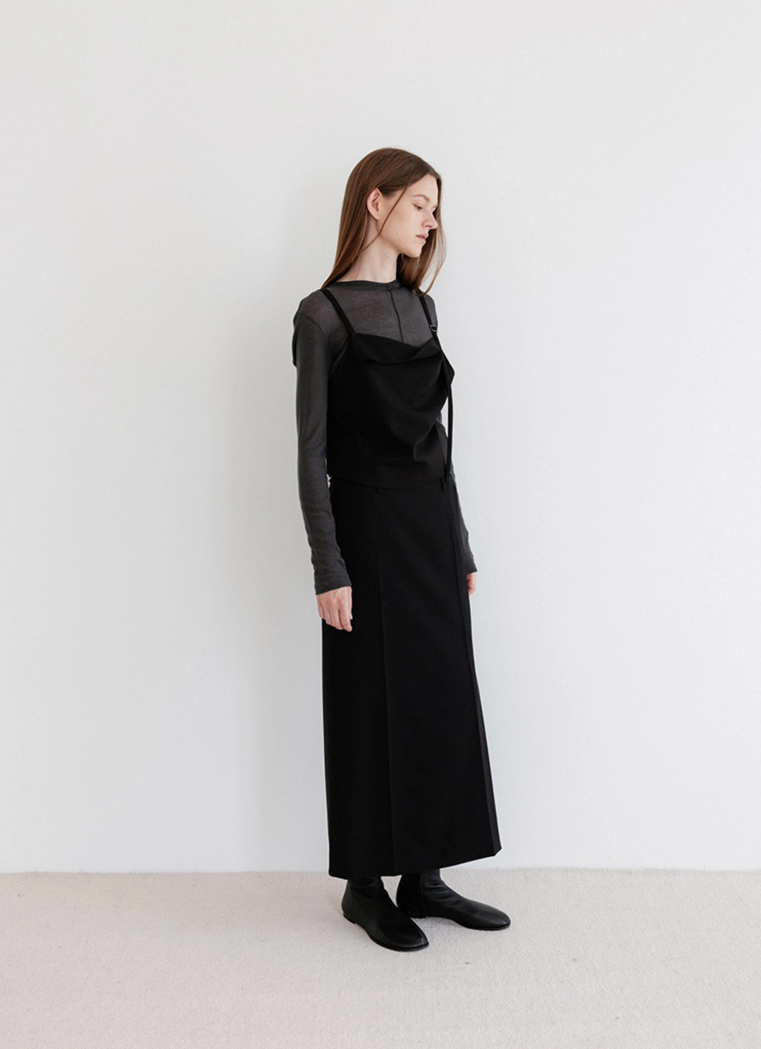 루에브르 Asymetric H-line Long Skirt SW5AS330-10 상품 이미지 3