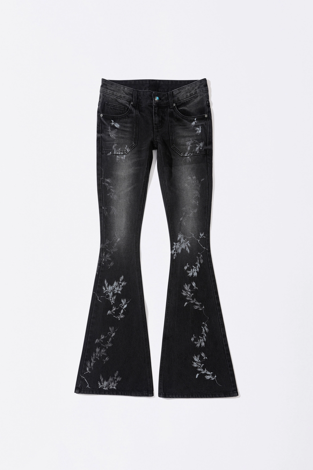 스컬프터 Flocking Bootcut Denim Washed Gray 상품 이미지 1