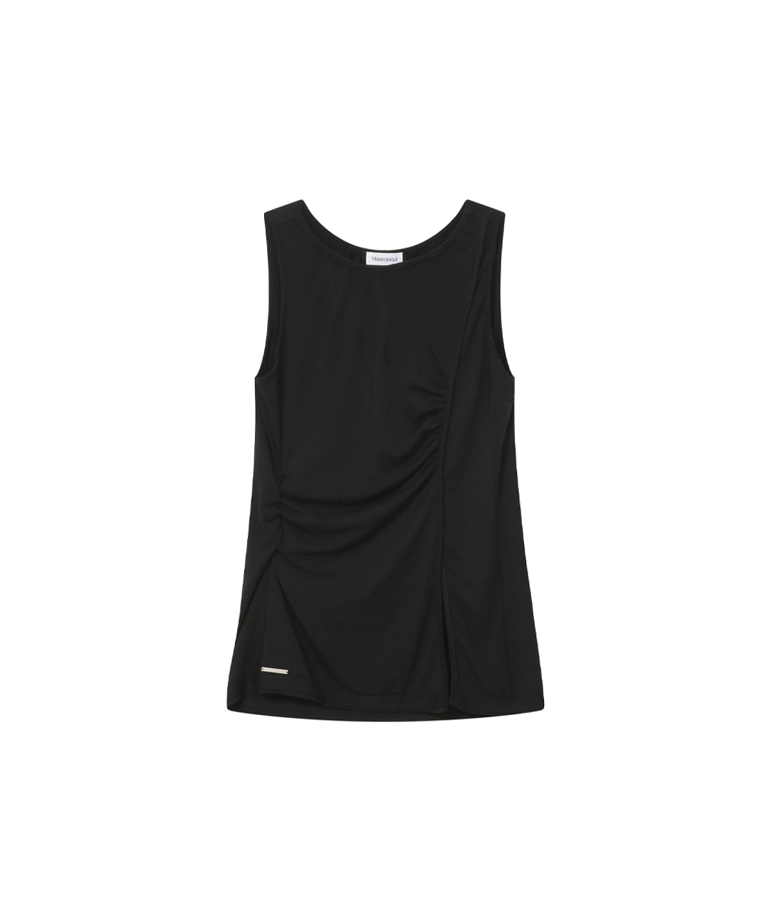 미세키서울 Oblique line shirring sleeveless BLACK 상품 이미지 1