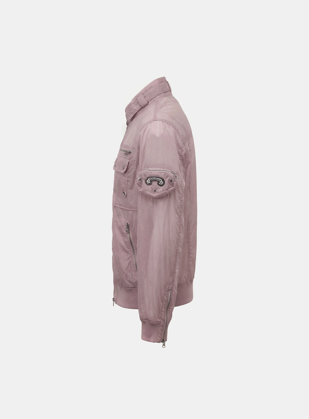 배드블러드 [w-jkt26-033] Daytona High-Neck Lightweight Nylon Bomber Jacket - Pink 상품 이미지 2
