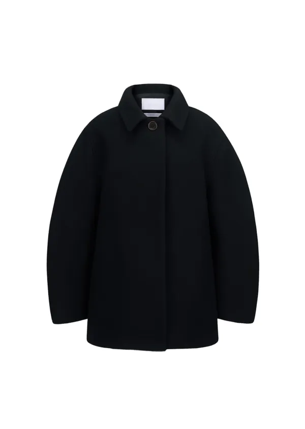 hourglass half coat, black