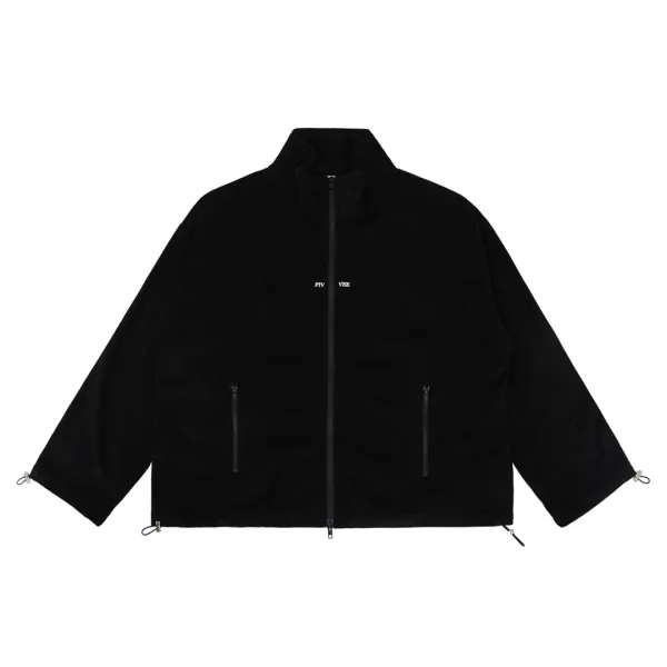 Logo Split Fleece Jacket (ebony black)