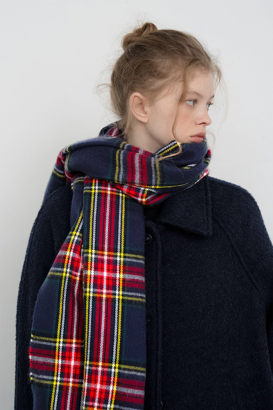 위드아웃썸머 [exclusive] Check winter muffler_navy 상품 이미지 2