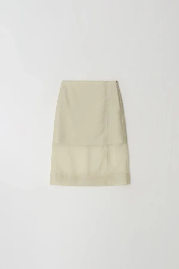 Reversed Sheer Skirt (yellow)