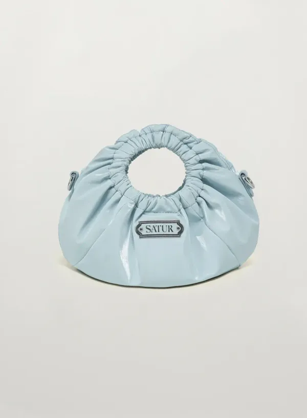 Scrunchie Mini Tote & Cross Bag - Sky Blue