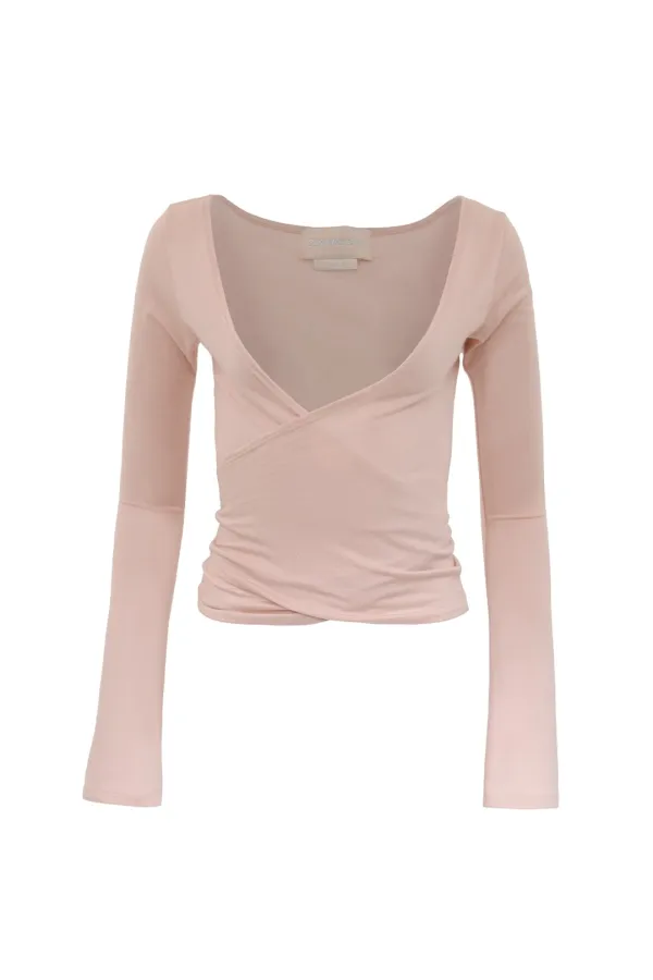 WRAP CARDIGAN PEACH