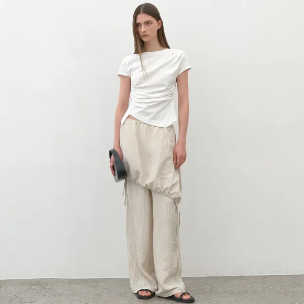 (PT-5638)COSMO SKIRT LAYERD PANTS