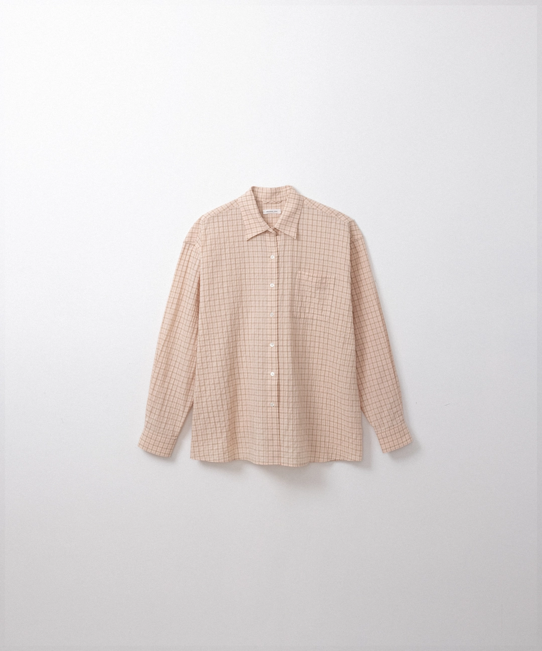 아카이브제이투유 론 체크 셔츠 (peach pink) 상품 이미지 1