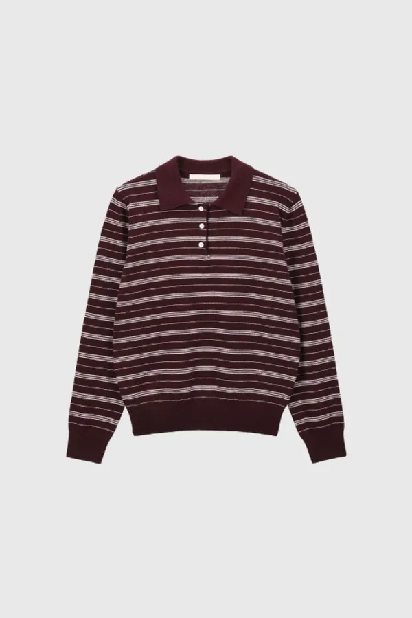 Multi Stripe collar Knit