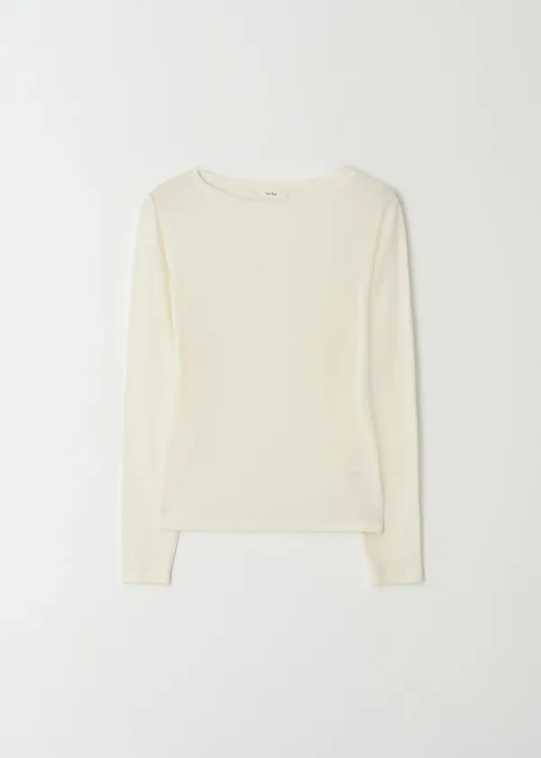 Boat-neck Wool Top(Ivory)