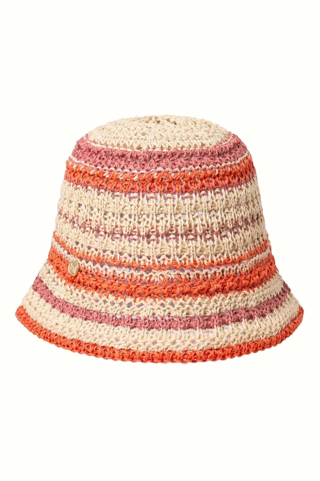 쿠메 Paper Thread Knitted Bucket Hat, Orange 상품 이미지 3
