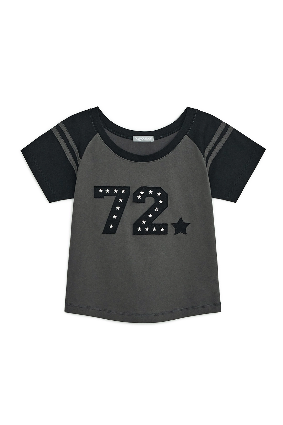 허그유어스킨 72 hotfix raglan T (Charcoal) 상품 이미지 1