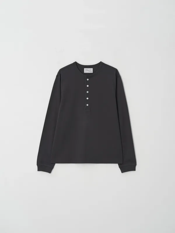 Clean henley shirt_charcoal