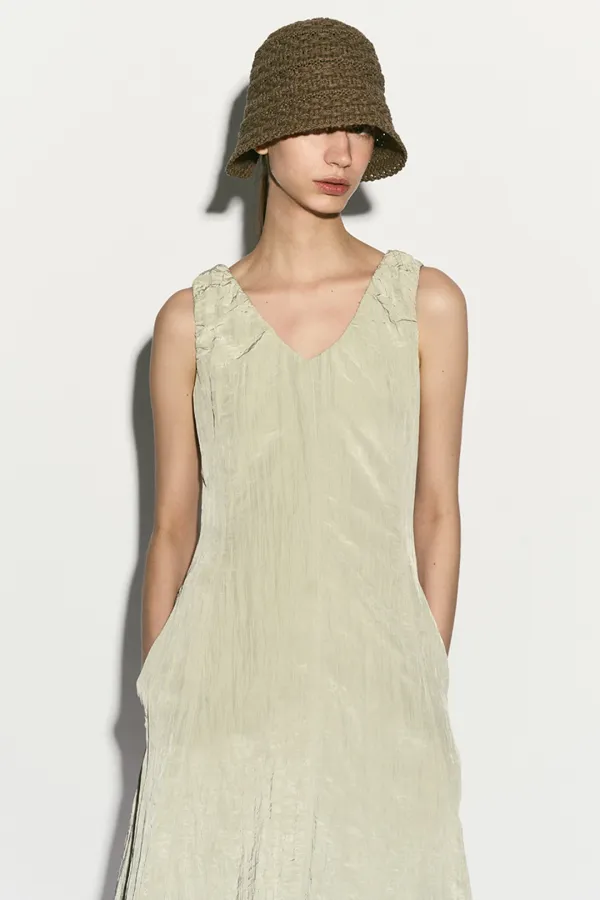 CROCHET BUCKET HAT KHAKI BROWN