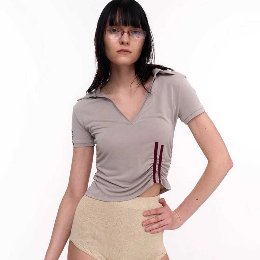 2000아카이브 2 ARCHIVES SHIRRING POLO (BEIGE) 상품 이미지 1