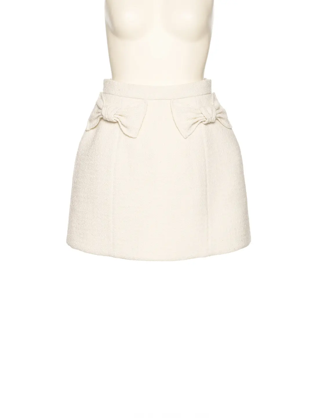 푸쉬버튼 PS25 WHITE DOUBLE RIBBON SKIRT 상품 이미지 1