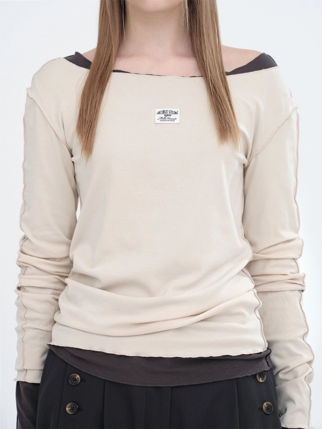 밀로 우먼 Fitted Long Sleeve Top [Light Beige] 상품 이미지 2