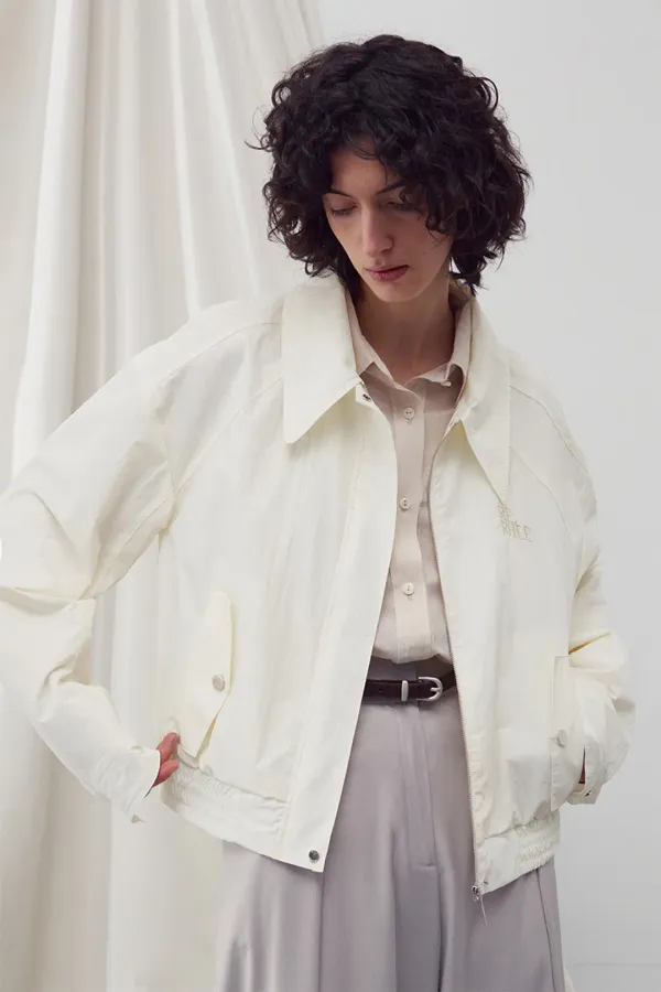 LOGO-EMBELLISHED BOMBER JUMPER LEMON