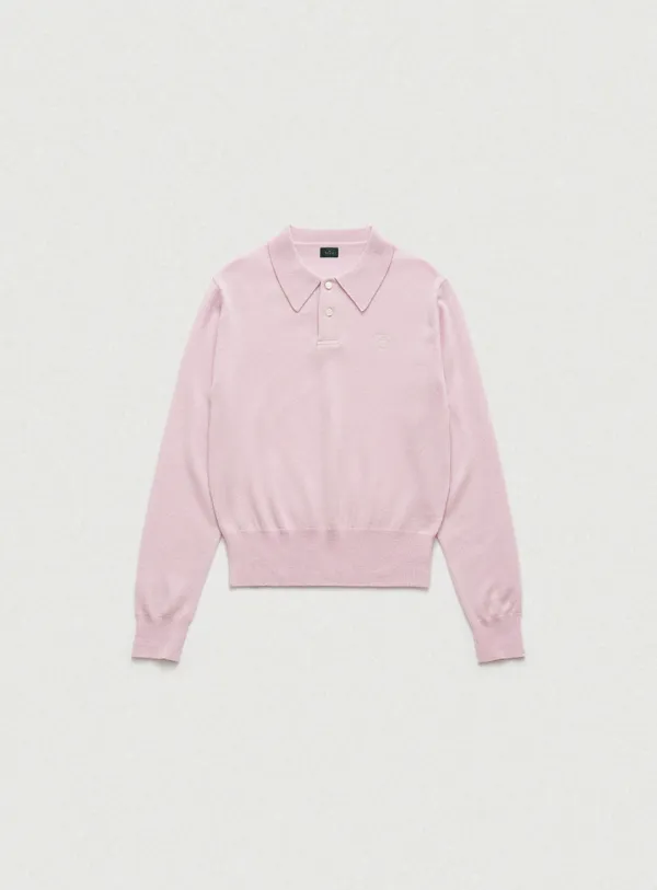 Cashmere Wimblyn Knit Polo Shirt_Pink
