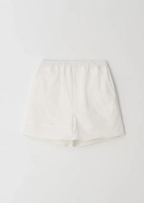 [30%] cotton slub shorts-ivory