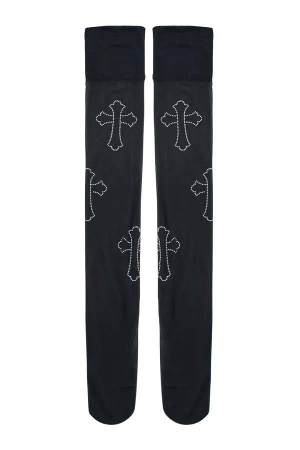 STONE KNEE STOCKING BLACK