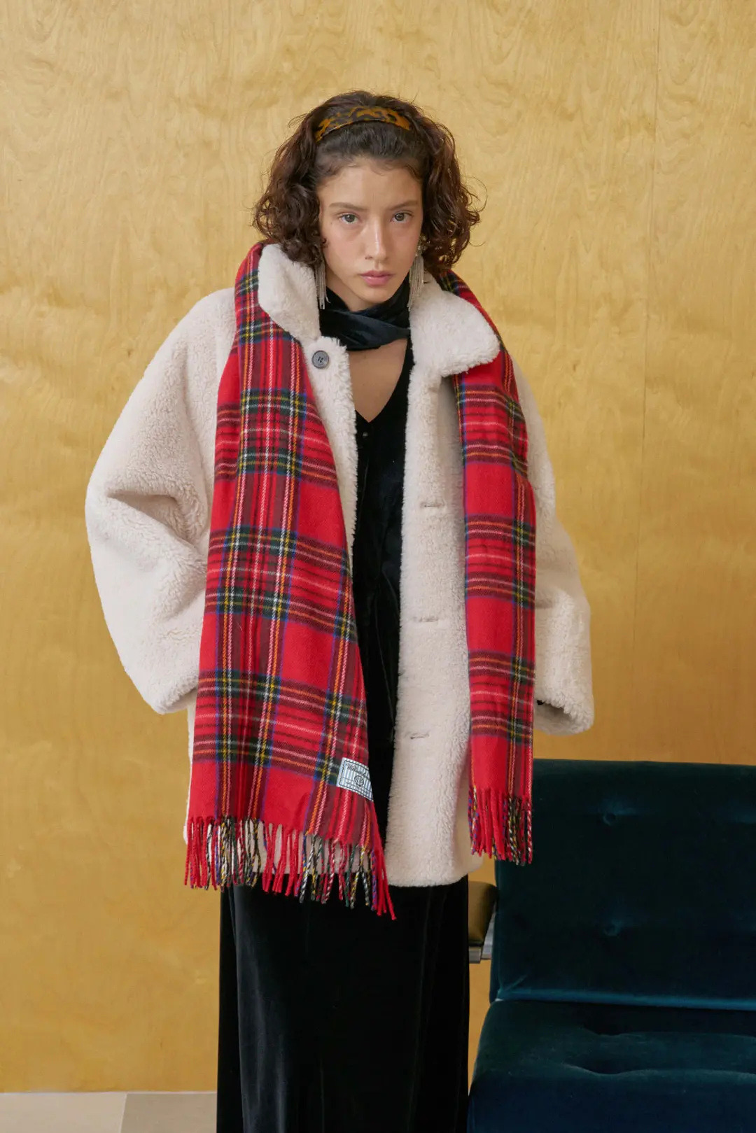 위드아웃썸머 [exclusive] Check winter muffler_red 상품 이미지 2