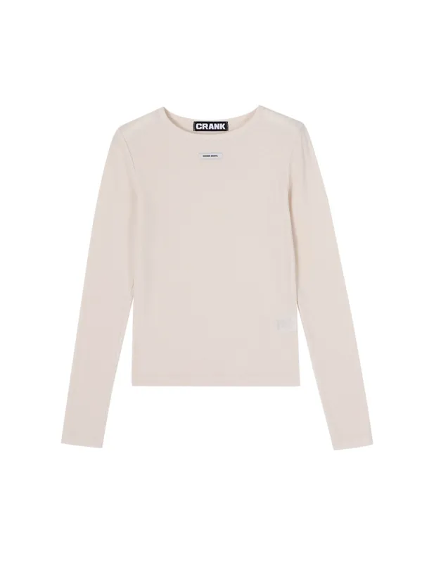 BASIC KNIT LONG SLEEVE TOP_IVORY