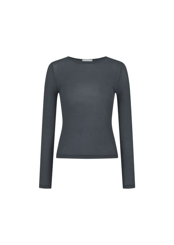 Round T-shirt, Charcoal
