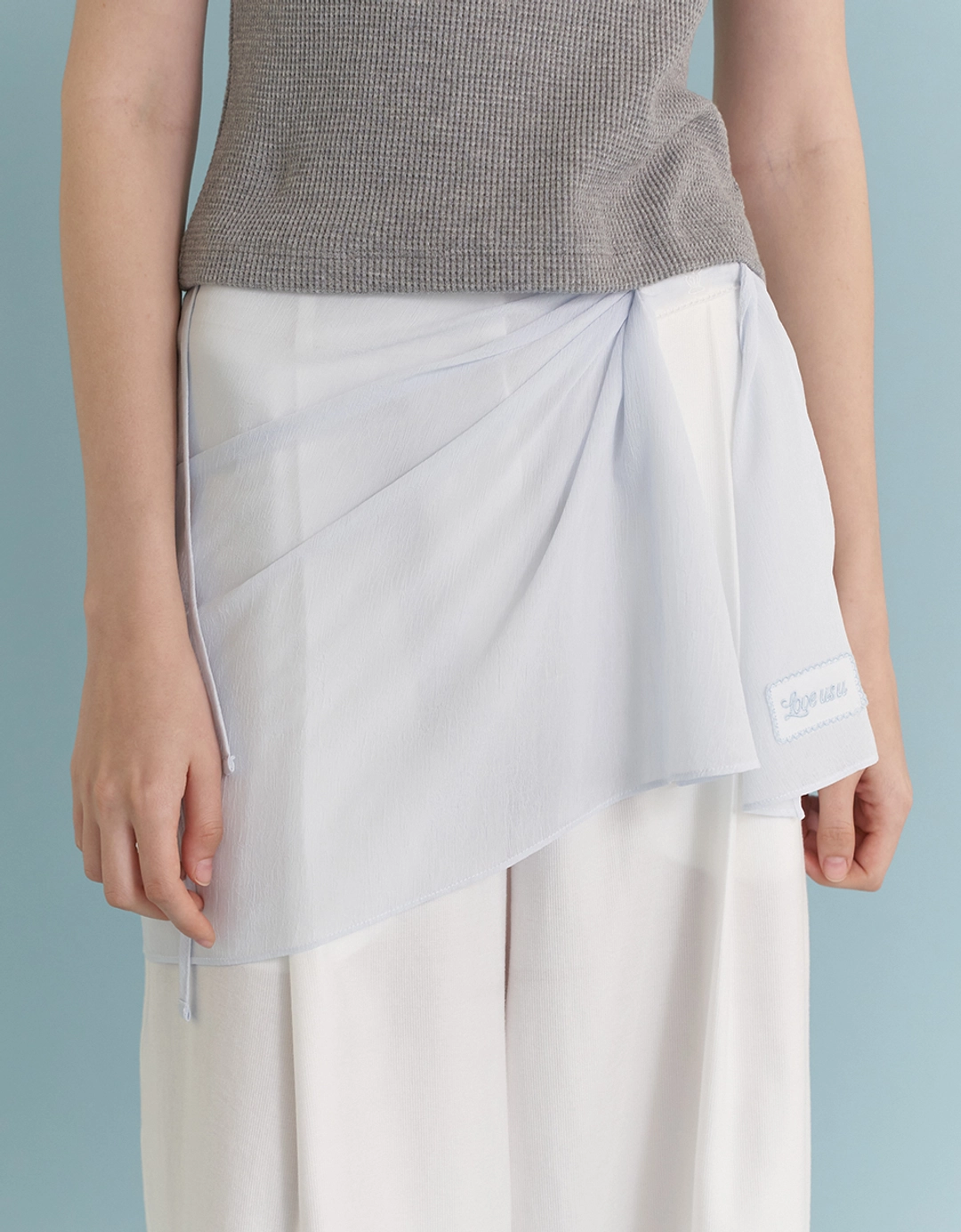 러브어스유 LU Layered Skirt (White) 상품 이미지 3