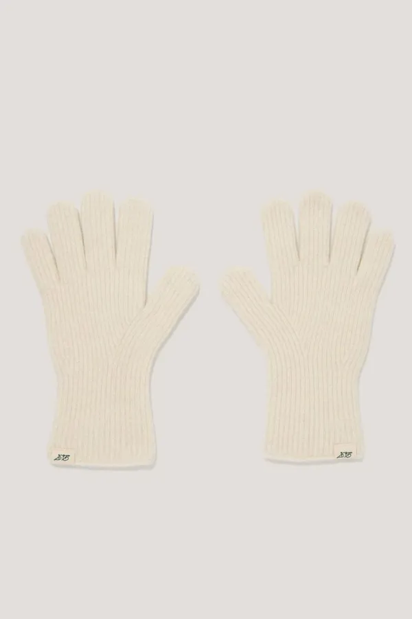 WHOLEGARMENT KNIT GLOVES WHITE