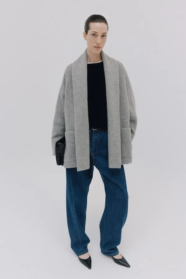 Moni alpaca blended shawl collar CT