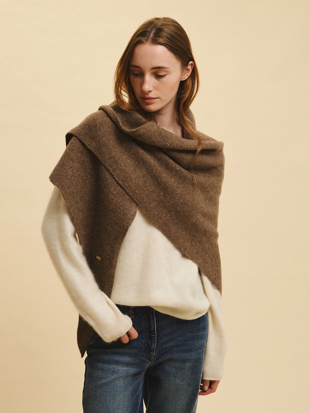 르니나 NOREVE WOOL muffler_brown 상품 이미지 3
