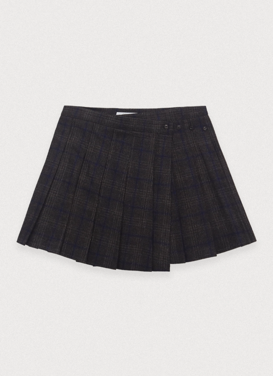 포에토 Minifeen check pleate skirt - brown 상품 이미지 3