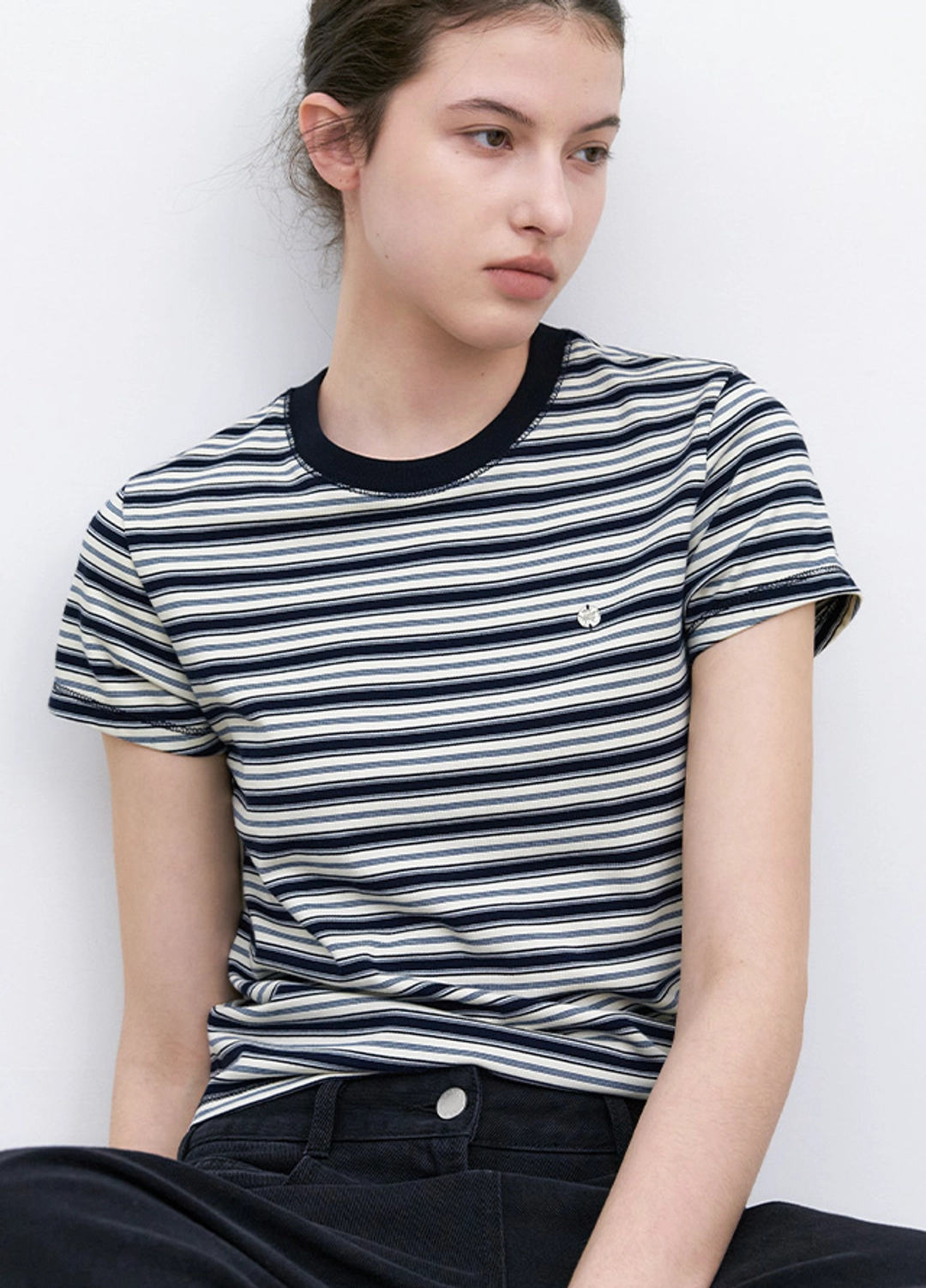 아뜰리에 나인 (T-7214)TRIPLE MULTI STRIPE T 상품 이미지 2